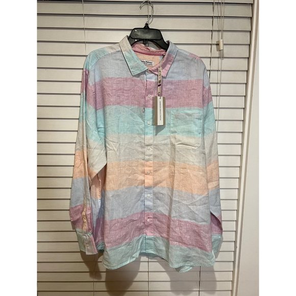 Tommy Bahama Barbados Breeze Linen Long Sleeve Button Up Shirt NWT - Size XXL - Picture 2 of 5